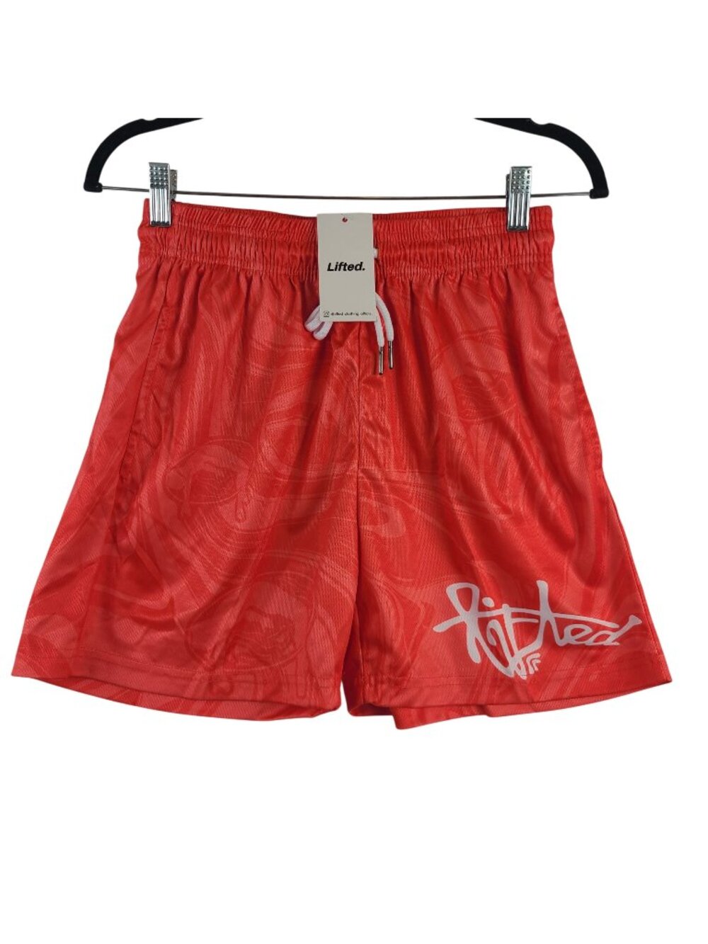 NEW Lifted Men's Red Graphic Pattern Drawstring Shorts Size S